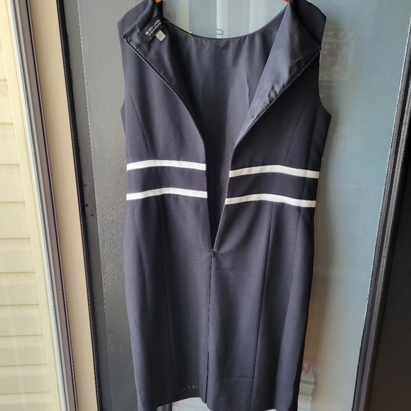 Black Label by Evan Picone Black Pencil Dress Size 14 Knee Length Sleeveless - Picture 3 of 9